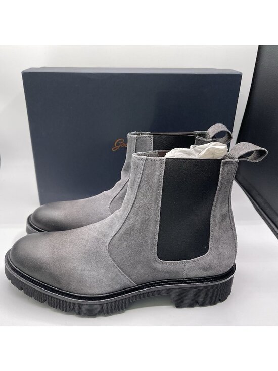 Good Man Brand Mens Size 8.5 Modern City Boot Italian Gray Leather Suede $268 main image 4
